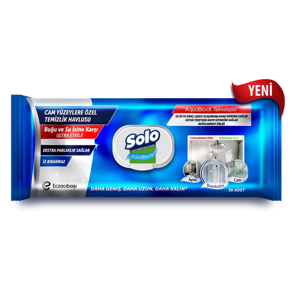 SOLO TEMİZLİK HAVLUSU AQUABLOCK 30'LU